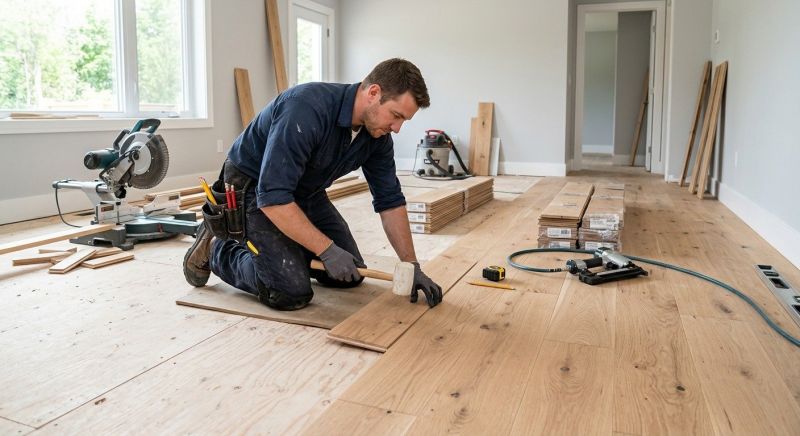 Birch Floor Installation in Austin, TX