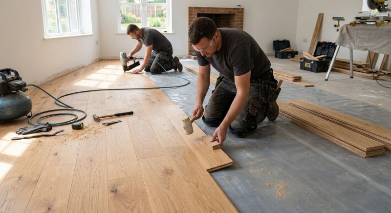 White Oak Floor Installation in Austin, TX